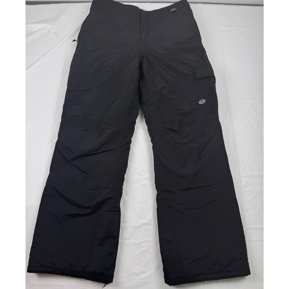 Slalom Mens Black Snow Pants Insulated Ski Snowboard Cargo MP927019 Large